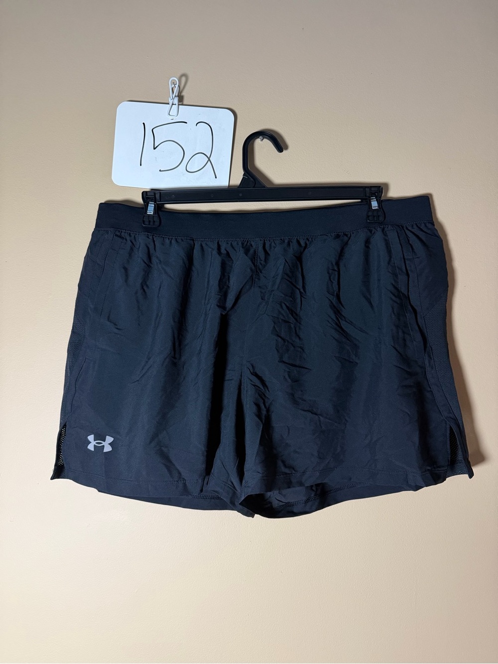 Under Armour Women's Black Running Shorts with Logo